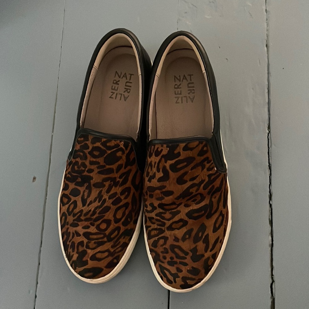 Minimally Used cheetah print slip ons